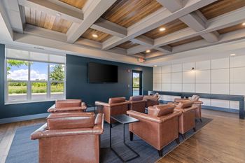 Private game room with theater seating